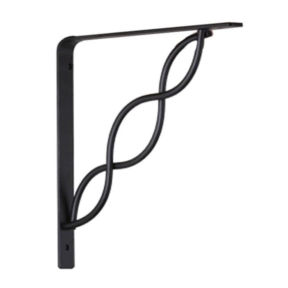 John Sterling Shelf Bracket,Steel,Black RP-0091-8BK