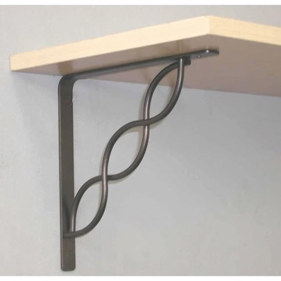 JOHN STERLING RP-0091-8BK 8 IN  Black Scroll  Shelf Bracket