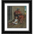 thumbnail image 1 of John Steuart Curry 2x Matted 20x24 Black Ornate Framed Art Print 'On the Porch', 1 of 2
