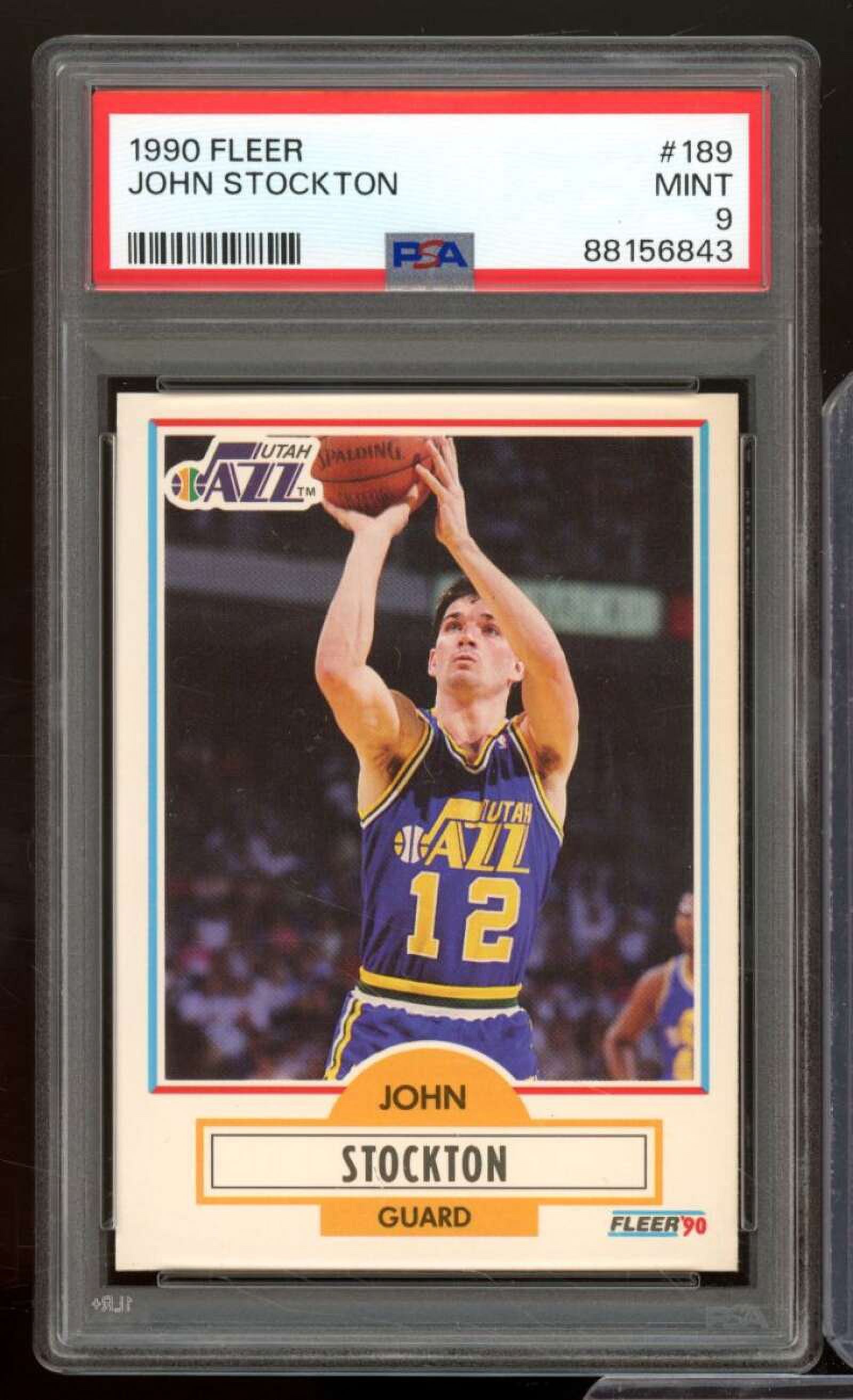 John Stockton Card 1990-91 Fleer #189 PSA 9 - Walmart.com