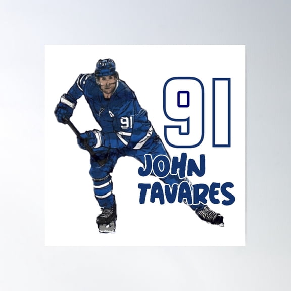 John Tavares Caricature Poster Wall Art, Modern Wall Decor, 24x24 UNFRAMED