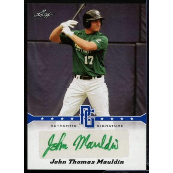 John Thomas Mauldin Rookie Card 2013 Leaf Perfect Game Autographs Blue #JTM