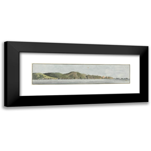 John Thomas Serres 14x6 Black Modern Framed Museum Art Print Titled - The Start Point, North East by North
