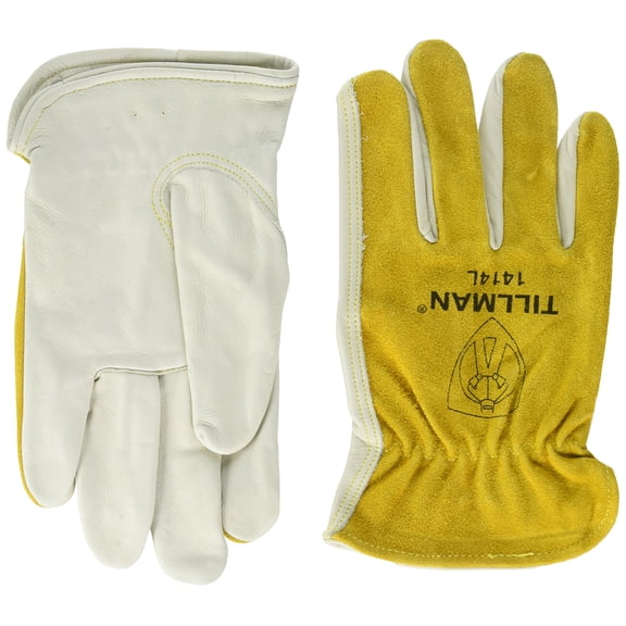 John Tillman 1414 Top Grain/Split Cowhide Drivers Gloves - Large (1414L), Multicoloured