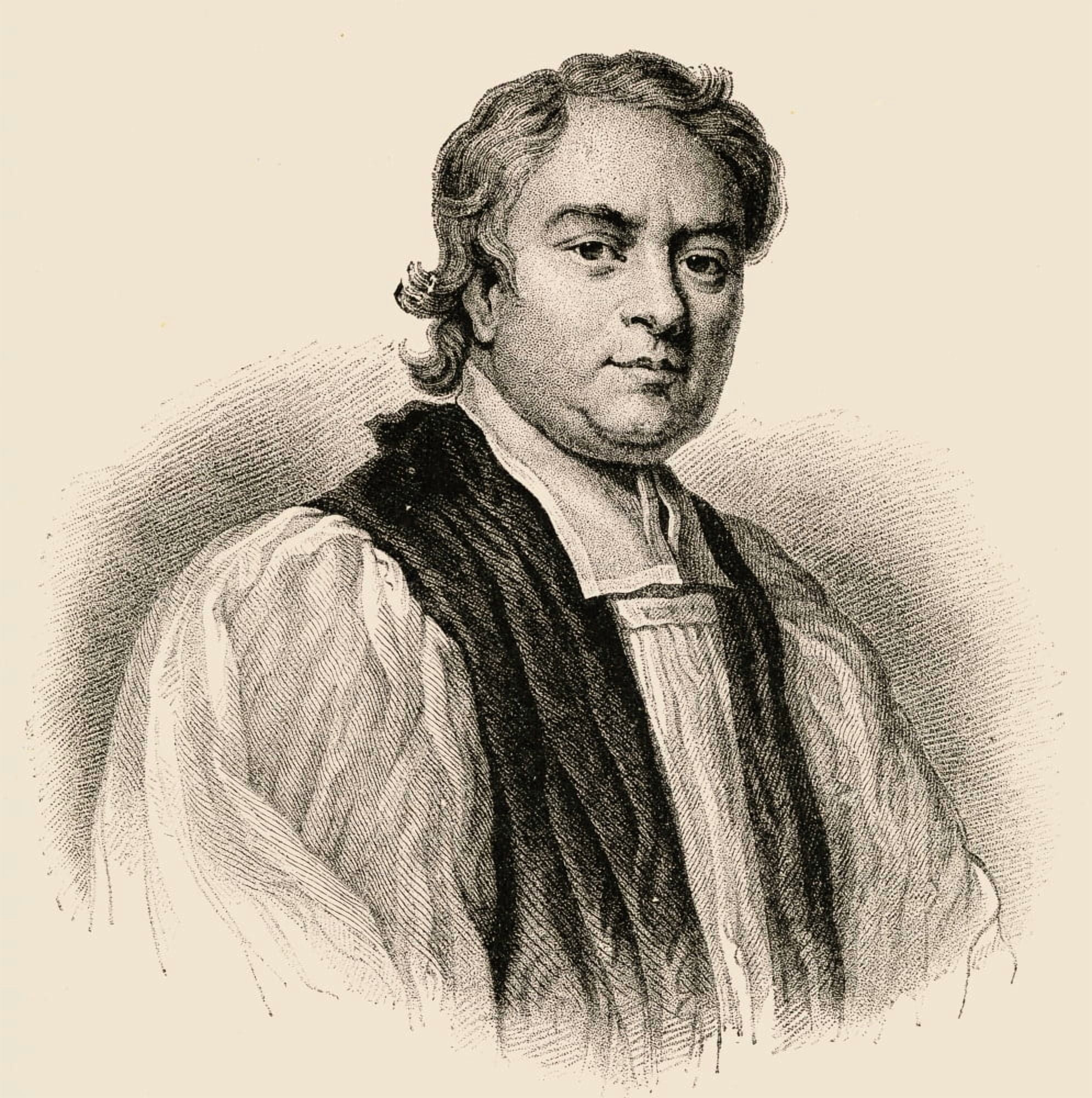 John Tillotson 1630-1694 English Prelate Archbishop Of Canterbury (1691-94) After The Portrait By Sir Godfrey Kneller Canvas Art - Ken Welsh Design Pics (24 x 24)