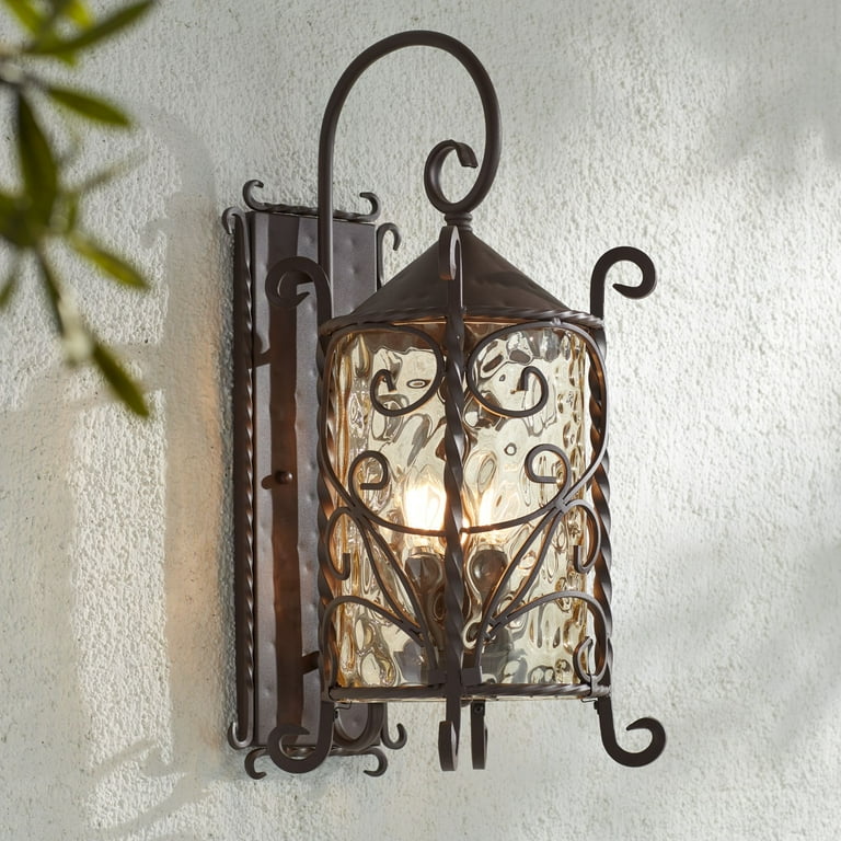 John Timberland Casa Seville Rustic Wall Light Dark Walnut Porch Mounted 23 3 4 Walmart