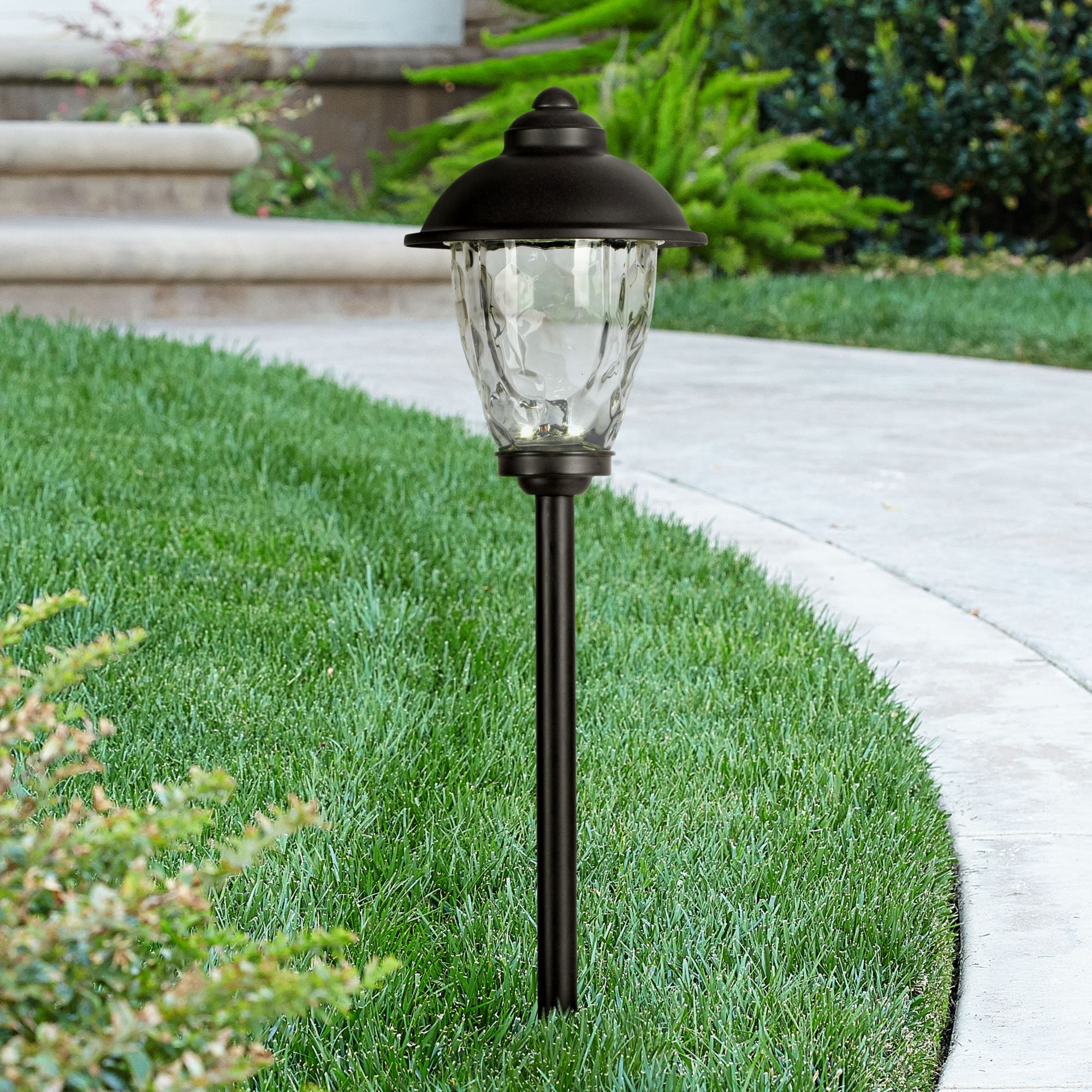 Concord Black LED Pathway Light with Clear Glass
