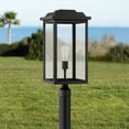 thumbnail image 1 of John Timberland Eastcrest Modern Outdoor Post Light Textured Black 22 1/2" Clear Glass Panels for Exterior Barn Deck House Porch Yard Patio Outside, 1 of 11