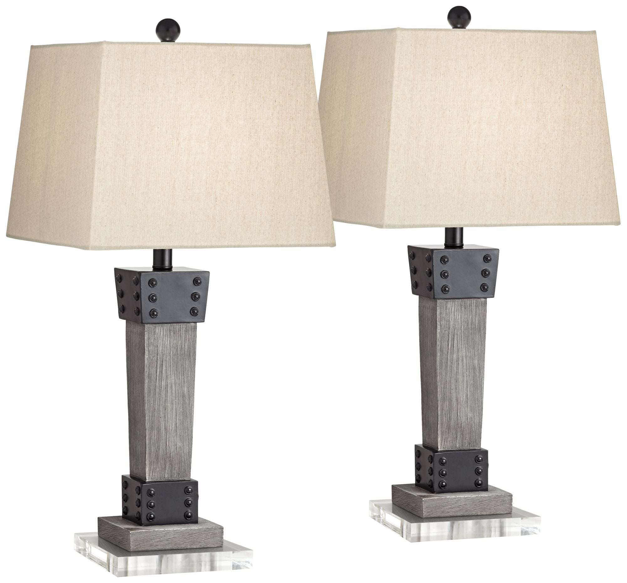 John Timberland Farmhouse Industrial Table Lamps 27.5