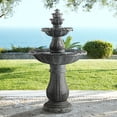 thumbnail image 1 of Hampton 56 3/4" High Large Italian Outdoor Decor Slate Stone Floor Fountain with Light LED 4-Tier Outside, 1 of 7