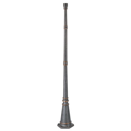 John Timberland Hepworth Vintage Rustic Outdoor Post Light and Cap Base Veranda Bronze 76 3/4" for Post Exterior Barn Deck House Porch Yard Patio Home