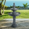thumbnail image 1 of John Timberland Italian Outdoor Floor Water Fountain 44" High 3 Tiered Pineapple Bowls for Yard Garden Patio Deck Home, 1 of 6