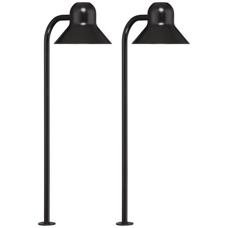 John Timberland Jayce 18 1/2" High Black LED Landscape Path Lights Set of 2