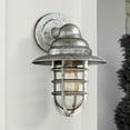 thumbnail image 1 of John Timberland Marlowe Industrial Outdoor Wall Light Fixture Galvanized Hooded Cage 13" Clear Glass for Post Exterior Barn Deck House Porch Yard Home, 1 of 8