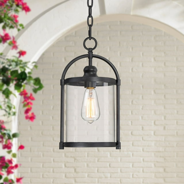 John Timberland Modern Outdoor Ceiling Light Hanging Black 15 ...