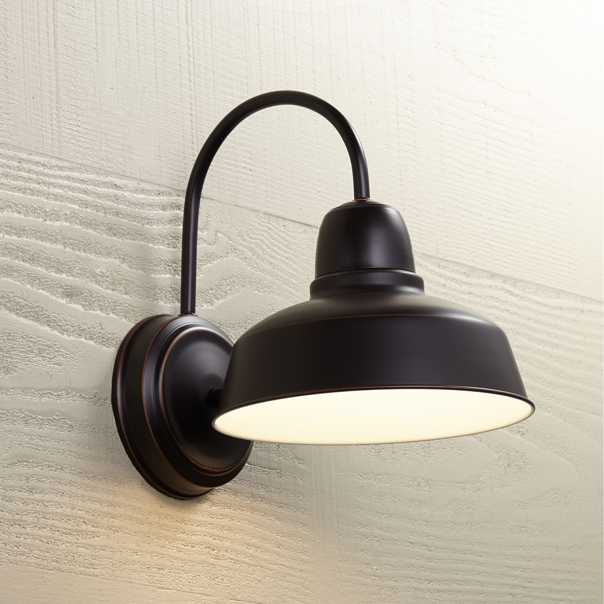 Oil Rubbed Bronze Industrial Gooseneck Outdoor Wall Light