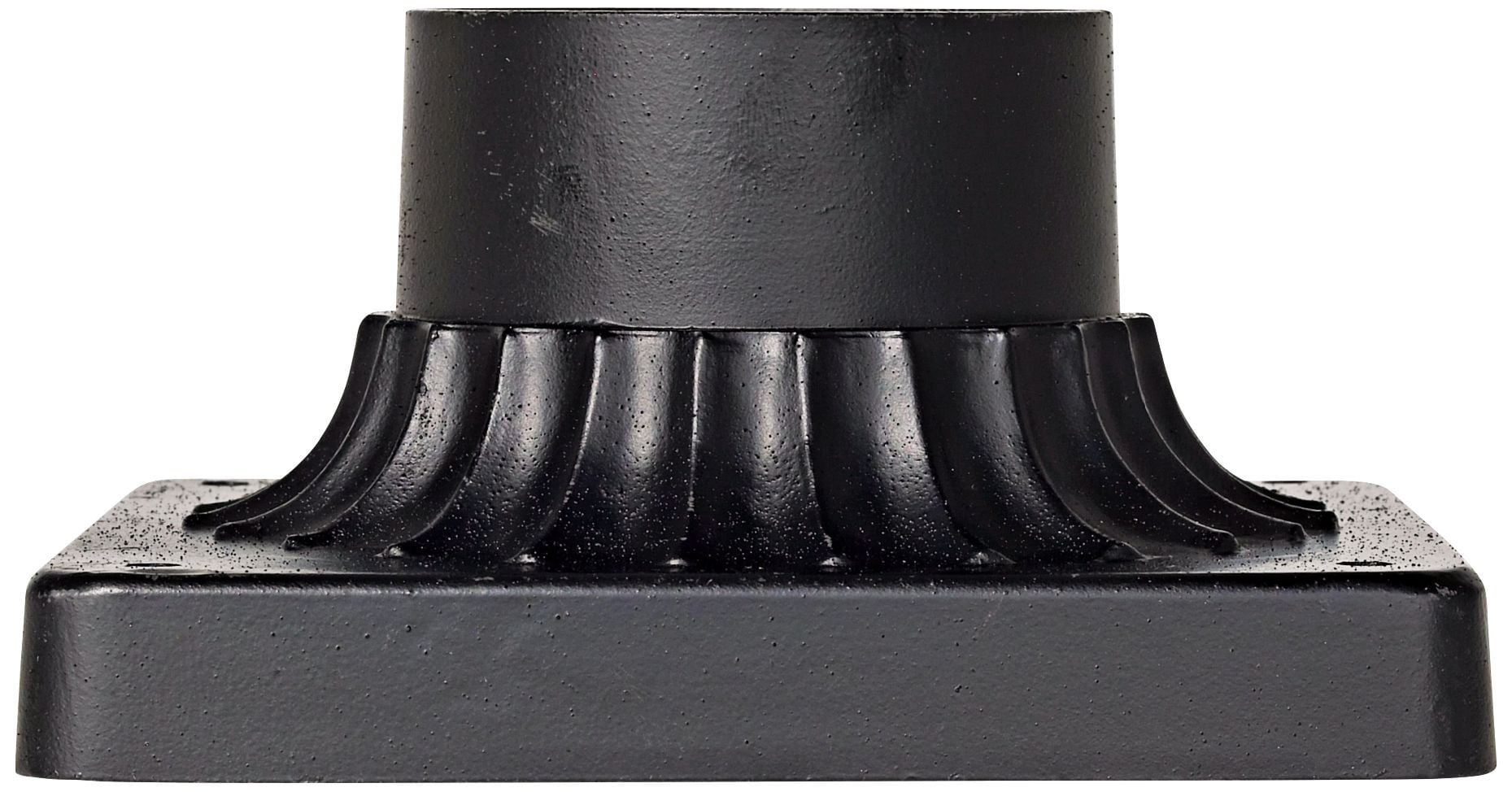 Black Aluminum Outdoor Post Light Adapter Mount for Patio