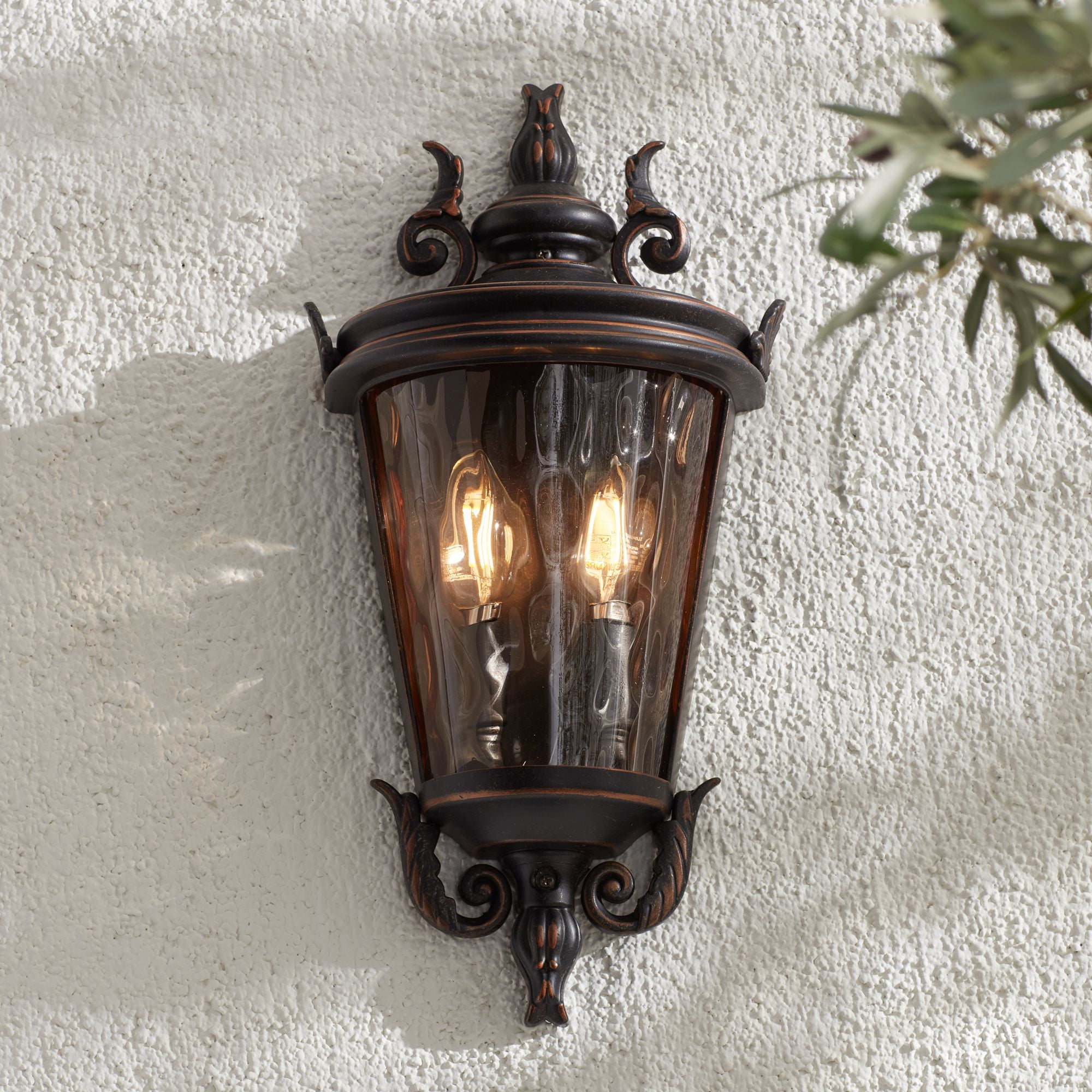 John Timberland Traditional Outdoor Light Fixture Veranda Bronze Scroll