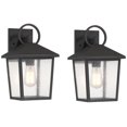 thumbnail image 1 of John Timberland Westmont 13 3/4" High Modern Outdoor Wall Light Fixture Mount Porch House Set of 2 Sand Black Aluminum Glass Shade, 1 of 9