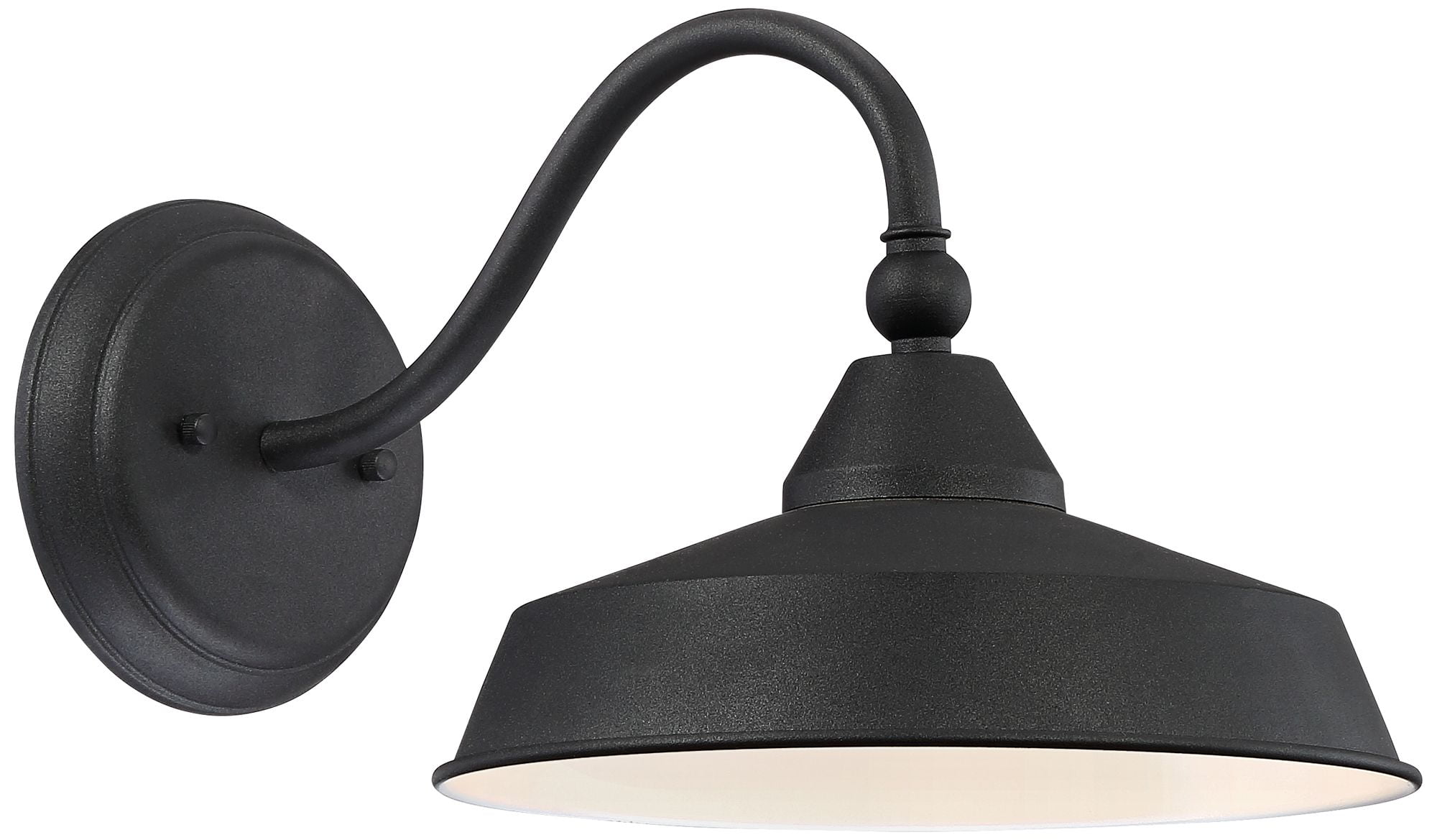 Black Industrial Gooseneck LED Vanity Wall Light