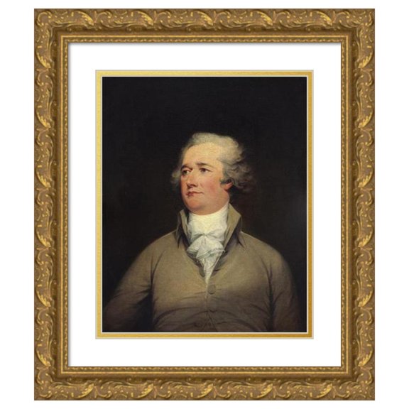 John Trumbull 20x24 Gold Ornate Framed and Double Matted Museum Art Print Titled - Alexander Hamilton (C. 1792)