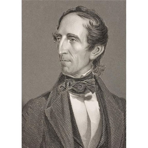 John Tyler 1790 - 1862 10th President of The United States of America From The Book Gallery of Historical Portraits Pu Poster Print - Large - 24 x 34