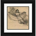 thumbnail image 1 of John Vanderlyn 12x13 Black Ornate Wood Framed Double Matted Museum Art Print Titled: A Muse (1815-1818), 1 of 5