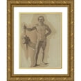thumbnail image 1 of John Vanderlyn 19x24 Gold Ornate Framed and Double Matted Museum Art Print Titled - Study for ‘The Landing of Columbus’ (C. 1842), 1 of 4
