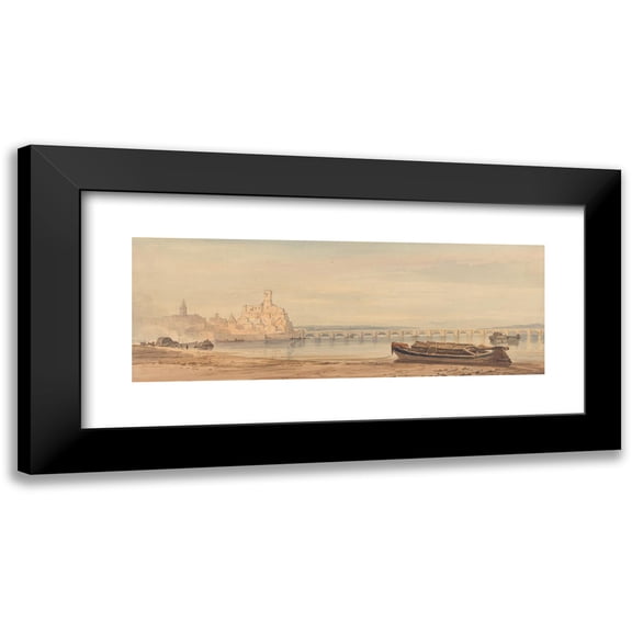 John Varley 14x8 Black Modern Framed Museum Art Print Titled - Merida, Spain