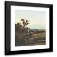thumbnail image 1 of John Varley 15x18 Black Modern Framed Museum Art Print Titled - Two Donkeys in a Landscape, 1 of 5