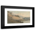 thumbnail image 1 of John Varley 24x15 Black Modern Framed Museum Art Print Titled - View of Chepstow Castle, Monmouthshire, from Under the Bridge (1802), 1 of 1