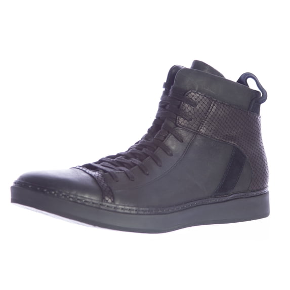 John Varvatos 315 Men's Leather Mac Hi-Top Sneakers 11 Black