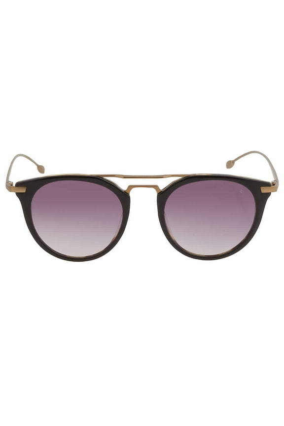 Brown Gradient Round Men's Sunglasses V522 BLT 48