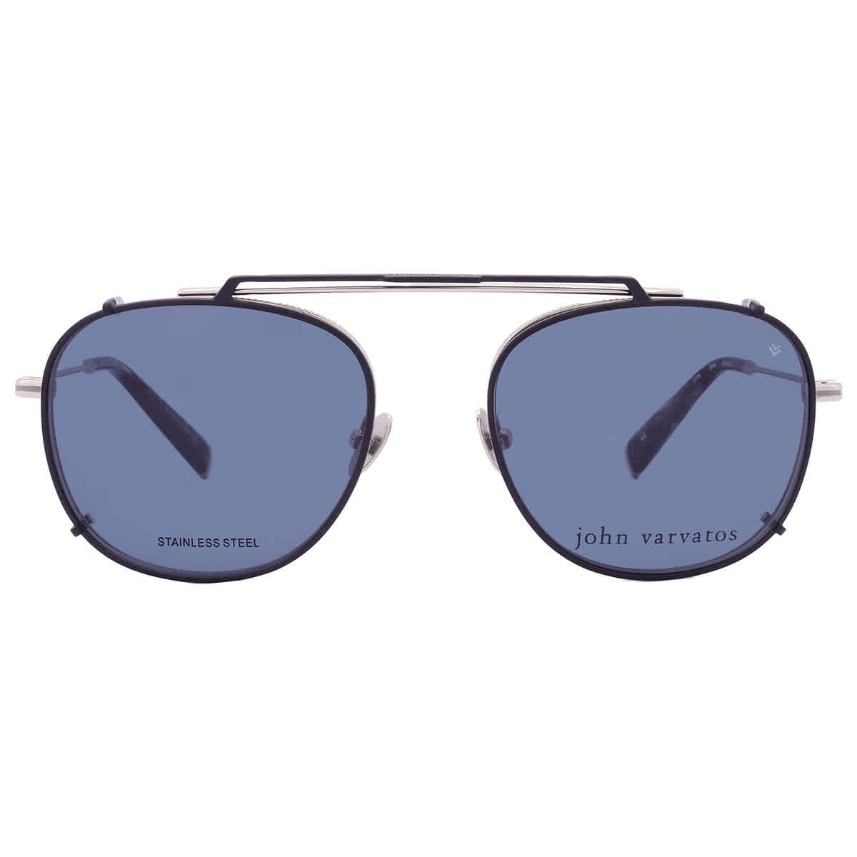 John Varvatos Demo/Grey Clip-On Men's Eyeglasses V176 0SIL 52 Sunglasses