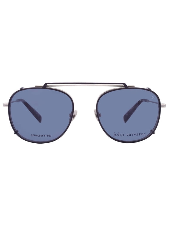 Demo/Grey Clip-On Men's Eyeglasses V176 0SIL 52 Sunglasses