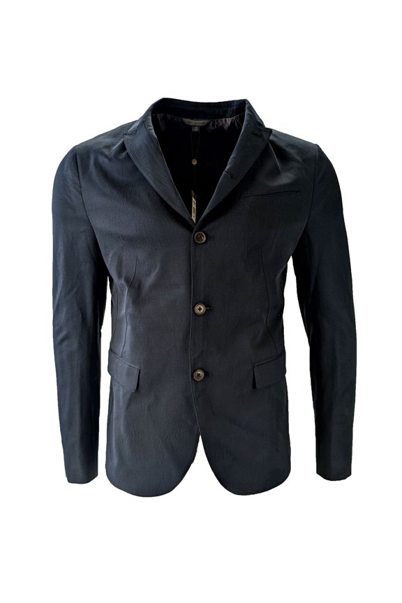 Men's Dark Navy Convertible Lapel Blazer Size Medium