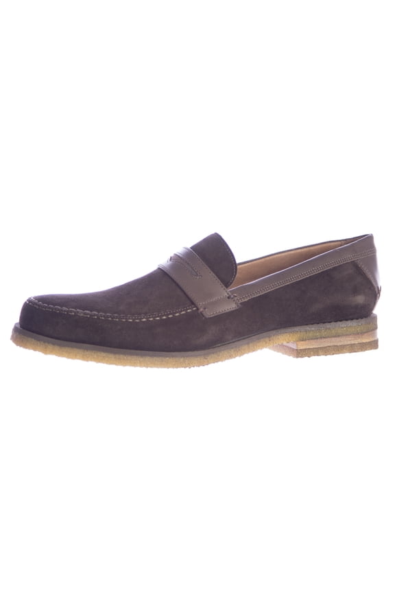 Men's Suede Monaco Crepe Penny Loafers 8 Espresso