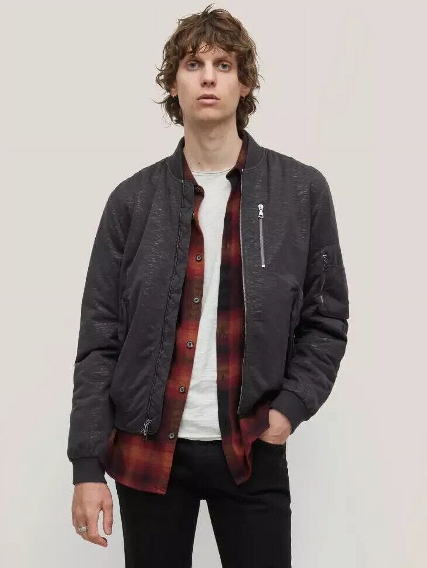 John Varvatos Men's Sutter Flight Jacket in Black-EU 44 US John Varvatos Men's Sutter Flight Jacket in Black-EU 44 US
