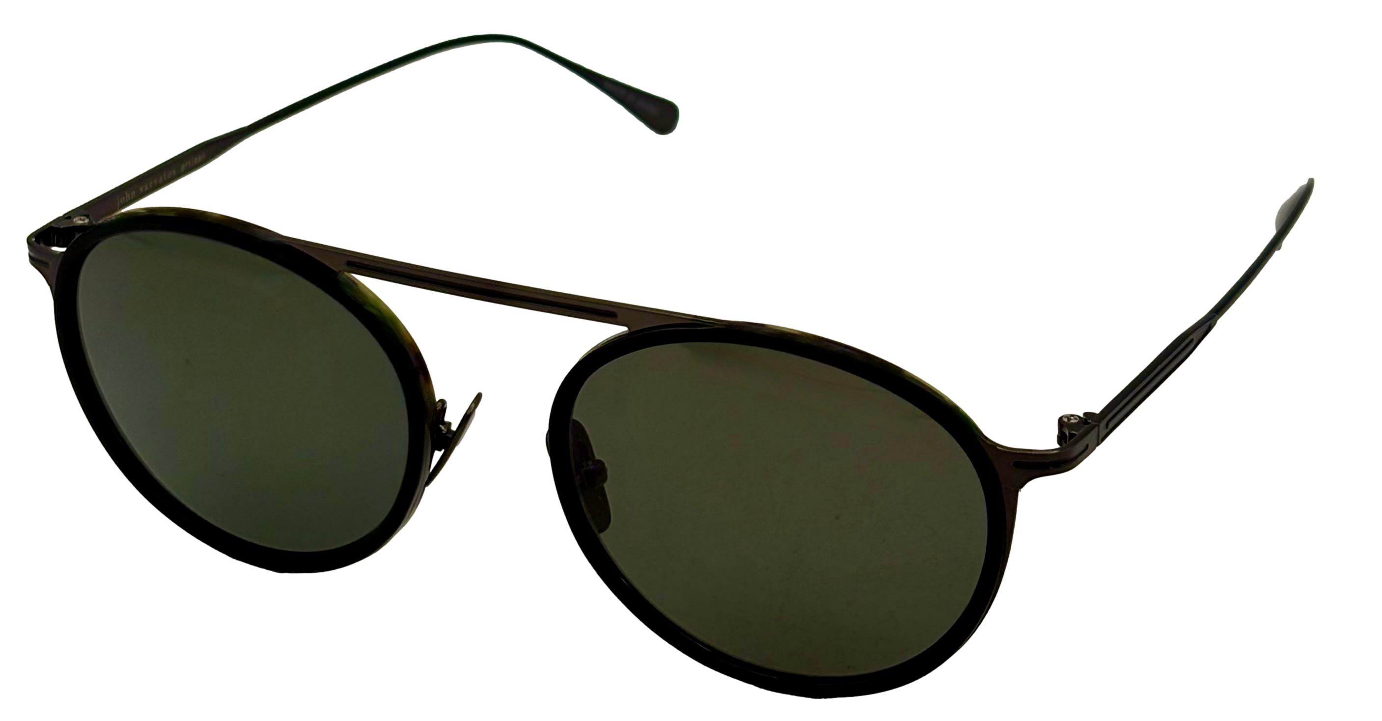 John Varvatos Black Round Sunglasses Brown Gradient Lenses Amazon.com: John Varvatos Men main image 3