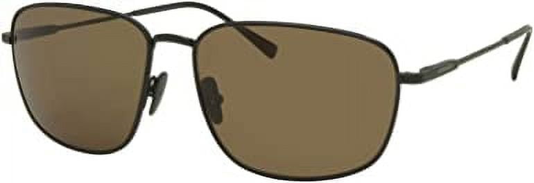 John Varvatos Men's V548 Rectangular Sunglasses, Black, 59/15/145 + 1