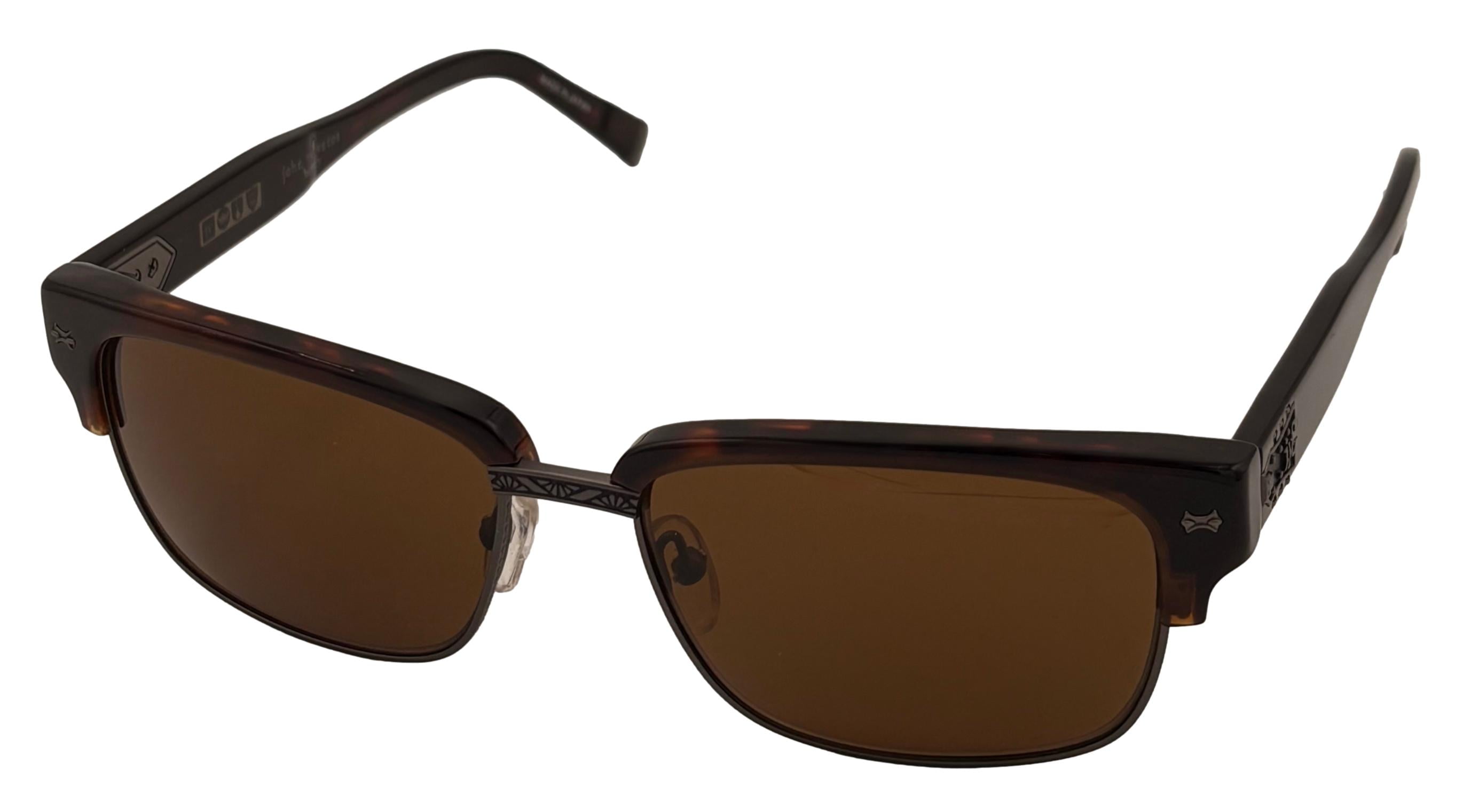John Varvatos Plastic Soft Men's Rectangle Sunglasses, Brown