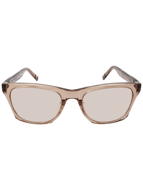 Mens Crystal Brown Plastic Rectangle Sunglass V515, Gradient Lens