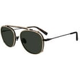 thumbnail image 1 of John Varvatos Mens Gold Metal Aviator Sunglass V176, Green Clip Sunglass Lens, 1 of 4
