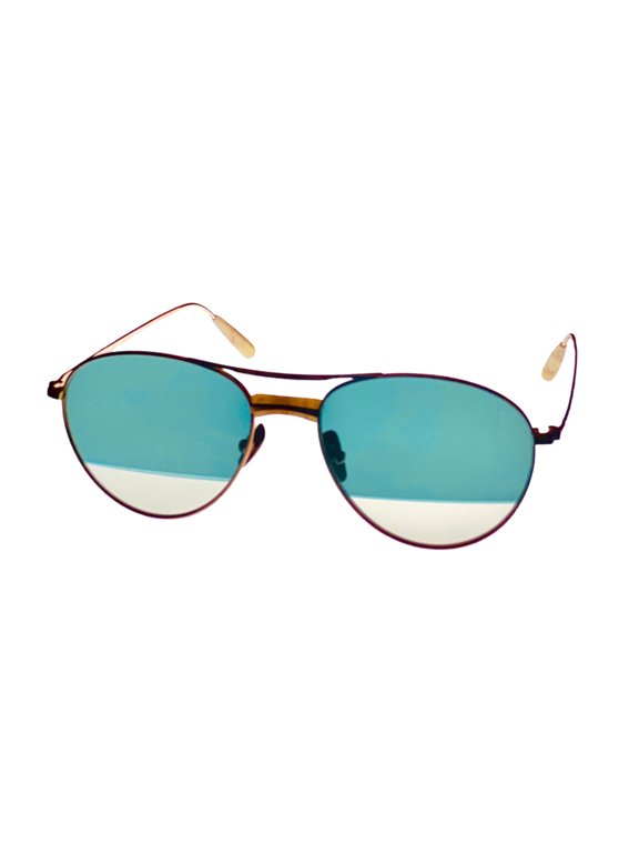 Mens Gold Metal Aviator Sunglass V533, Gradient Lens