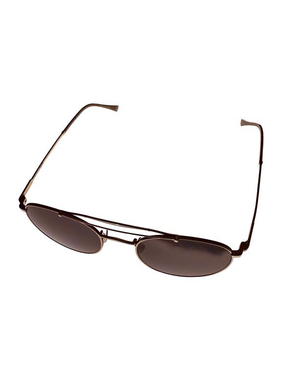 Mens Gold Round Metal Sunglass V547 520 Gold