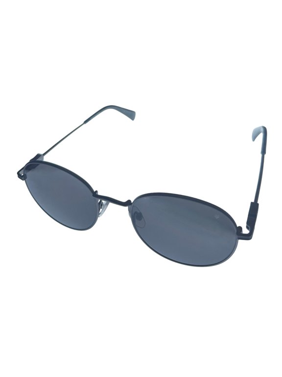 Mens Gunmetal Round Metal Sunglass V558 Smoke Lens