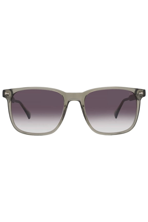 Mens Olive Crystal Plastic Rectangle Sunglass V557, Gradient Lens
