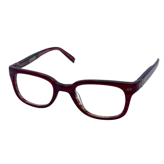 John Varvatos Mens Ophthalmic Eyeglass Plastic Square Frame V343 Chianti 47mm