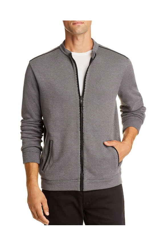 NICKEL Double-Knit Zip-up Sweater, US Small
