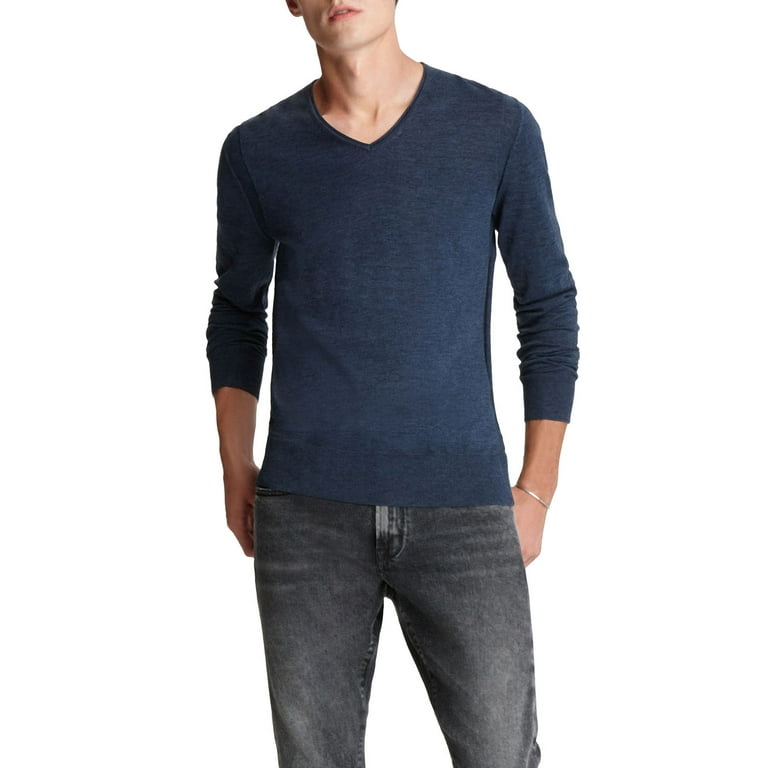 John Varvatos PACIFIC BLUE Arlington Melange V Neck Sweater US 2X Large Walmart